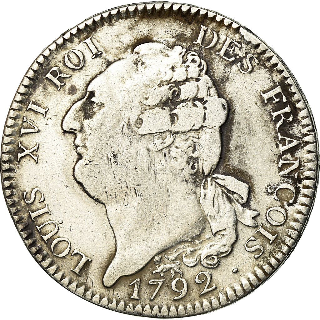 Monnaie, France, Louis XVI, Écu de 6 livres françois, ECU, 6 Livres, 1792