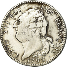 Monnaie, France, Louis XVI, Écu de 6 livres françois, ECU, 6 Livres, 1792