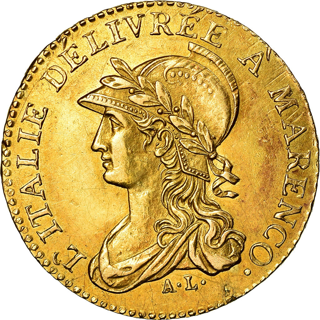Monnaie, États italiens, PIEDMONT REPUBLIC, 20 Francs, An 10, Marengo, SUP, Or