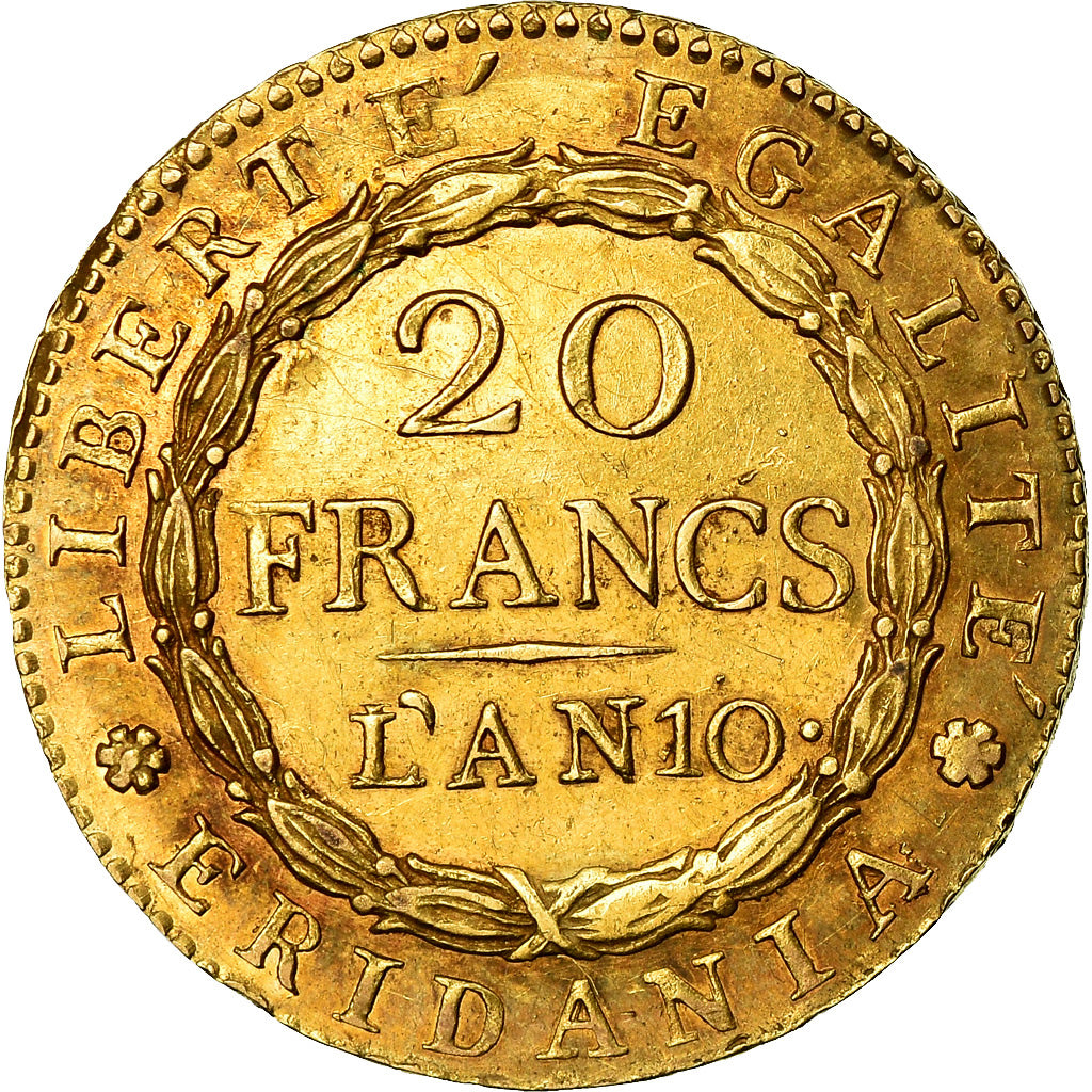 Monnaie, États italiens, PIEDMONT REPUBLIC, 20 Francs, An 10, Marengo, SUP, Or