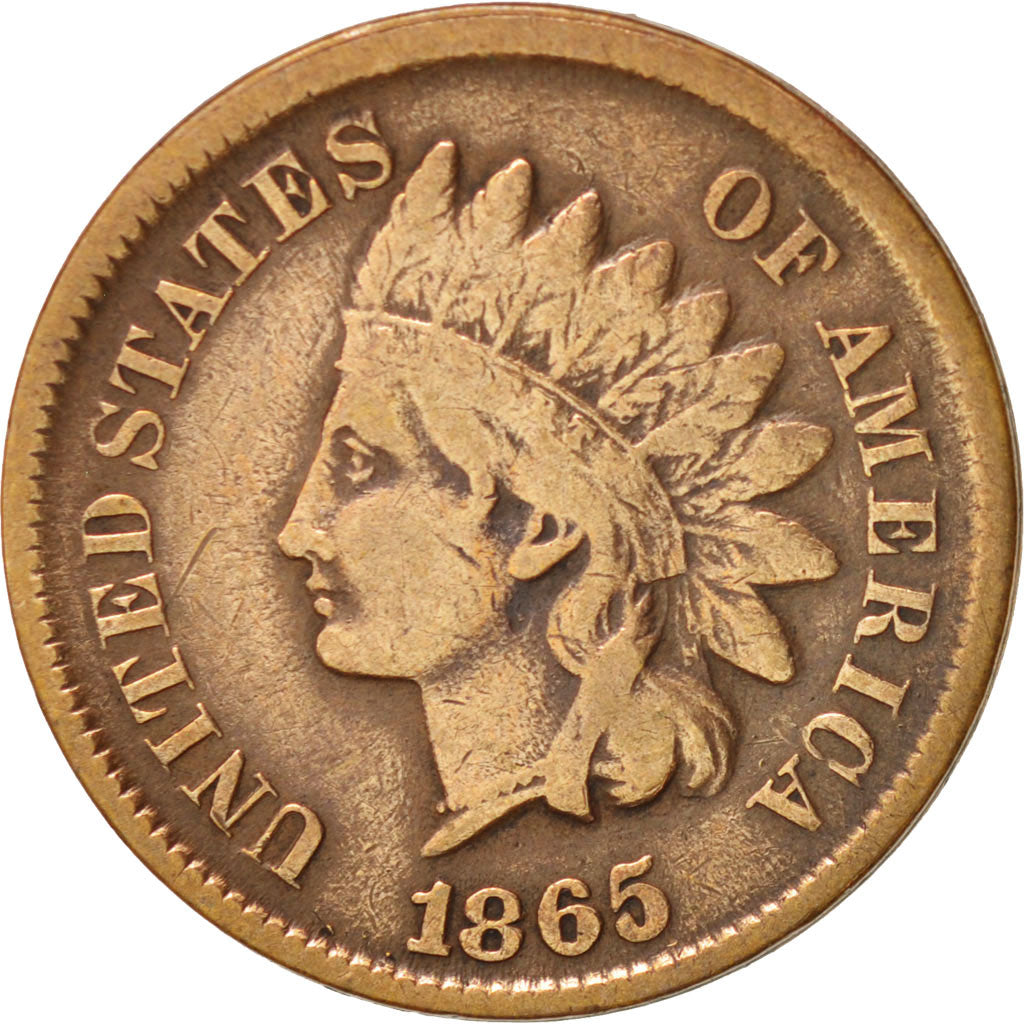 Coin, United States, Indian Head Cent, Cent, 1865, U.S. Mint, Philadelphia
