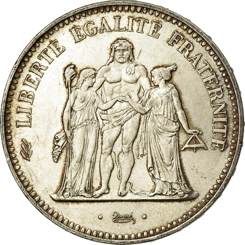 Coin, France, Hercule, 50 Francs, 1974, Avers 20 francs, AU(55-58), Silver