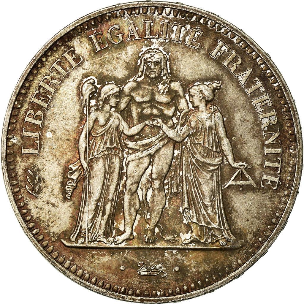 Coin, France, Hercule, 50 Francs, 1974, Avers 20 francs, AU(50-53), Silver