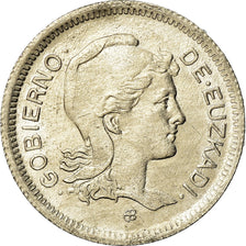 Coin, SPAIN CIVIL WAR, EUZKADI, Peseta, 1937, Brussels, MS(63), Nickel, KM:1