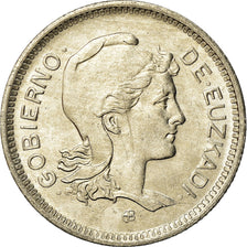 Monnaie, SPAIN CIVIL WAR, EUZKADI, Peseta, 1937, Bruxelles, SPL, Nickel, KM:1