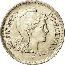 Moneta, HISZPANIA WOJNA DOMOWA, EUZKADI, Peseta, 1937, Brussels, MS(63), Nikiel
