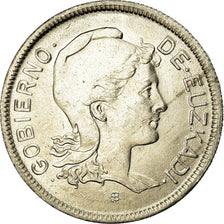 Munten, SPAANSE BURGEROORLOG, EUZKADI, 2 Pesetas, 1937, Brussels, PR+, Nickel