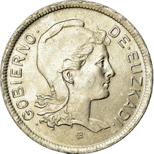 Coin, SPAIN CIVIL WAR, EUZKADI, 2 Pesetas, 1937, Brussels, MS(63), Nickel, KM:2