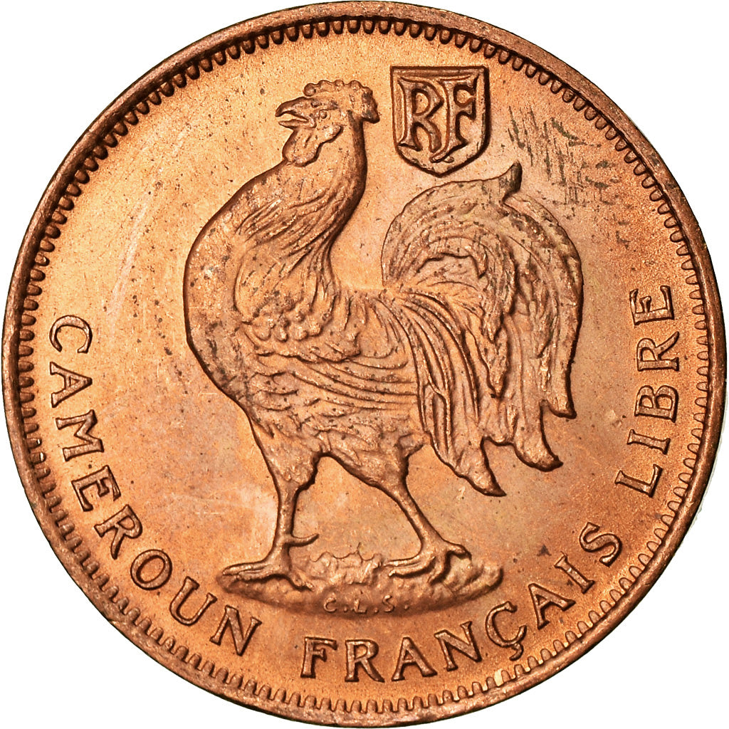 Münze, Kamerun, 50 Centimes, 1943, Pretoria, UNZ, Bronze, KM:6