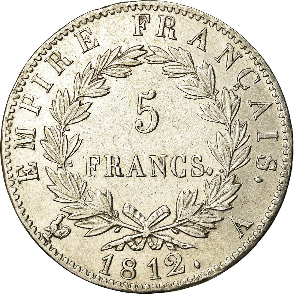Coin, France, Napoléon I, 5 Francs, 1812, Paris, VF(30-35), Silver, KM:694.1