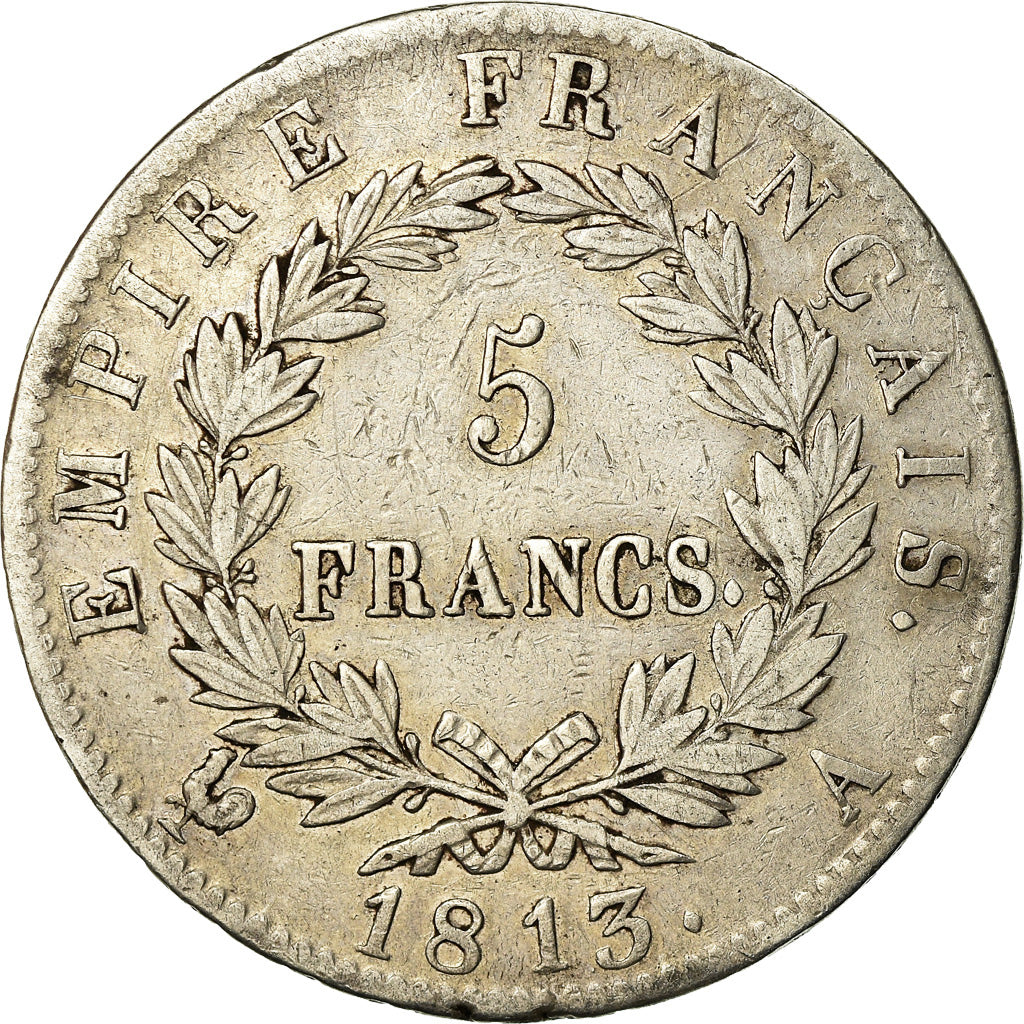 Coin, France, Napoléon I, 5 Francs, 1813, Paris, EF(40-45), Silver, KM:694.1