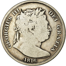 Coin, Great Britain, George III, 1/2 Crown, 1816, VF(20-25), Silver, KM:667