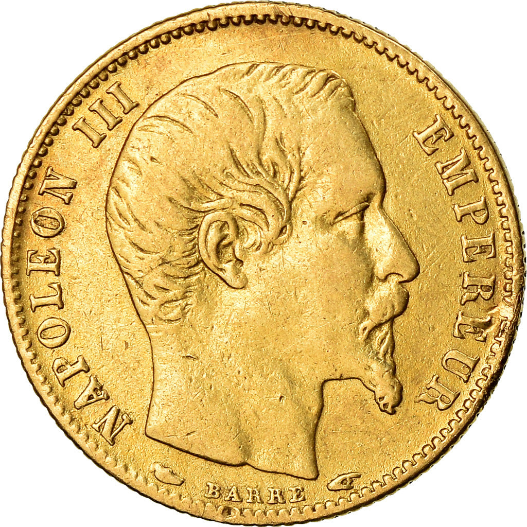 Moneta, Francja, Napoleon III, Napoléon III, 5 Francs, 1854, Paris, VF(30-35)