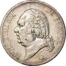 Monnaie, France, Louis XVIII, 5 Francs, 1816, Paris, TTB, Argent