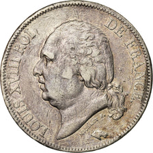 Coin, France, Louis XVIII, 5 Francs, 1817, Rouen, VF(30-35)