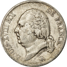 Coin, France, Louis XVIII, 5 Francs, 1819, Rouen, EF(40-45)