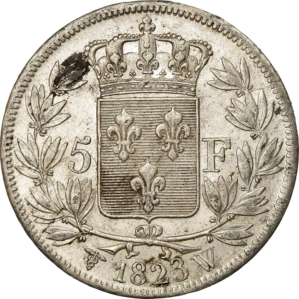 Coin, France, Louis XVIII, 5 Francs, 1823, Lille, EF(40-45)