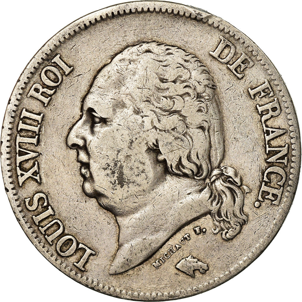 Monnaie, France, Louis XVIII, 5 Francs, 1823, Lille, TTB, Argent