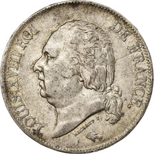 Coin, France, Louis XVIII, 5 Francs, 1822, Lille, VF(30-35)
