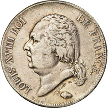 Moneta, Francja, Louis XVIII, Louis XVIII, 5 Francs, 1822, Lille, VF(30-35)