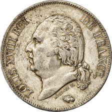 Coin, France, Louis XVIII, 5 Francs, 1822, Lille, EF(40-45)