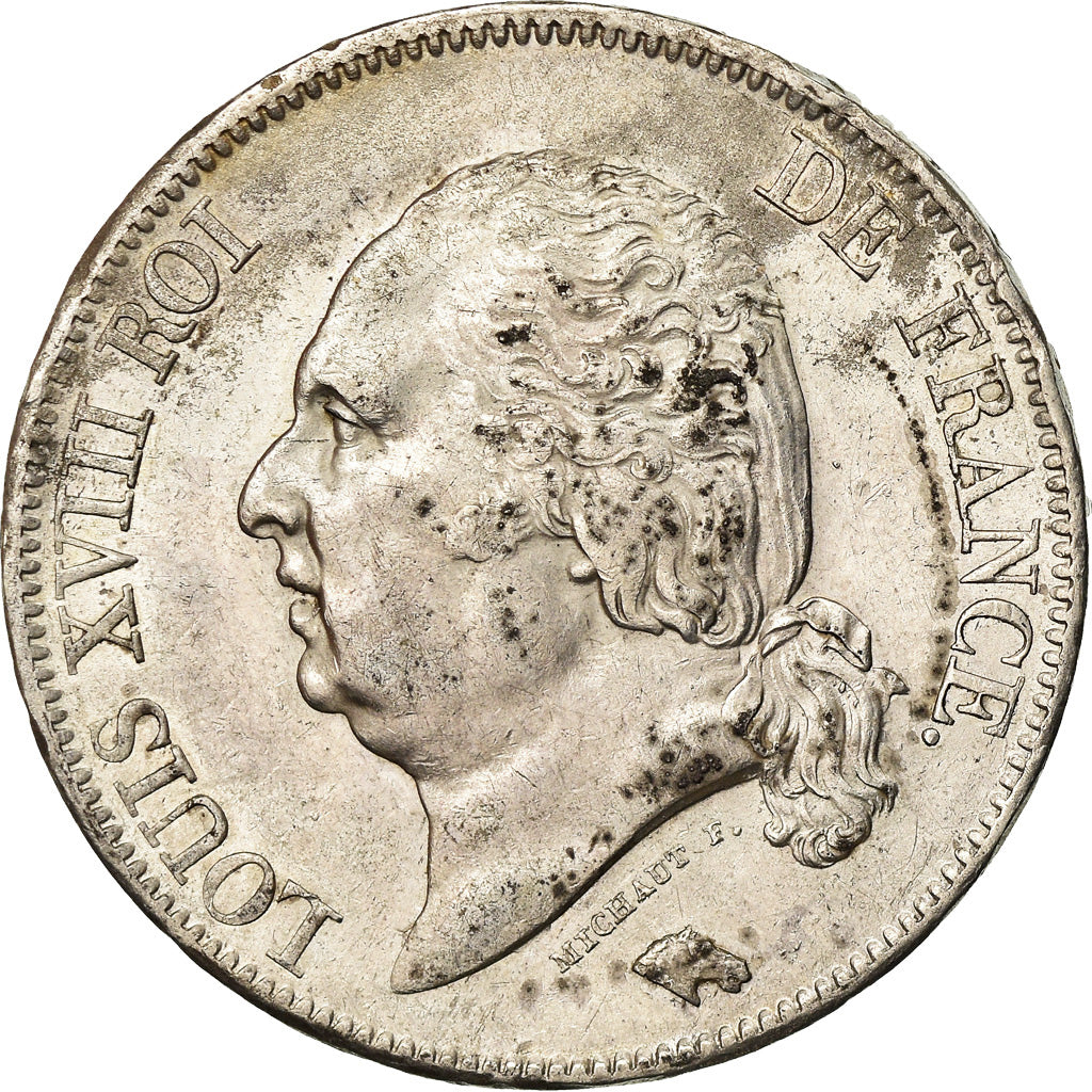 Coin, France, Louis XVIII, 5 Francs, 1822, Lille, EF(40-45)