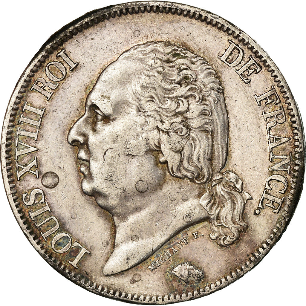 Coin, France, Louis XVIII, 5 Francs, 1822, Paris, VF(30-35)