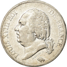 Coin, France, Louis XVIII, 5 Francs, 1822, Paris, EF(40-45)