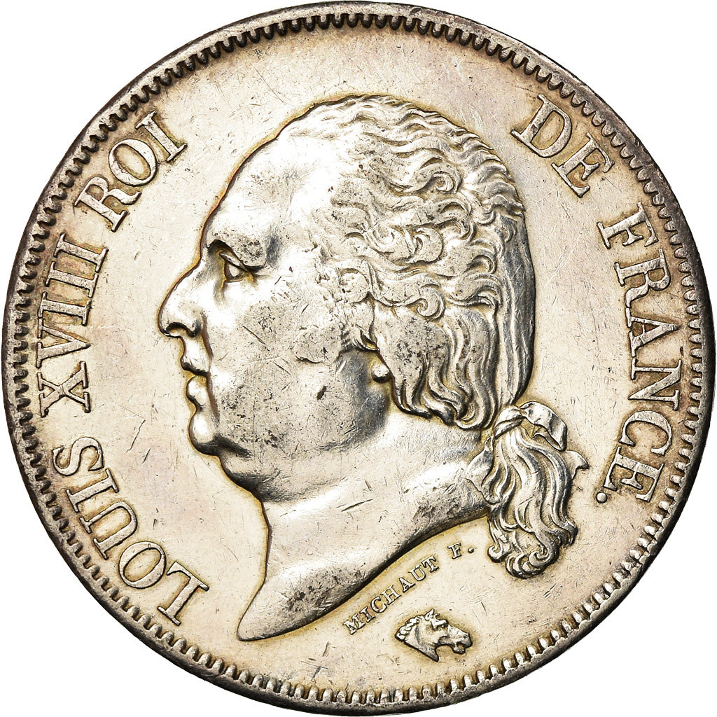 Monnaie, France, Louis XVIII, 5 Francs, 1822, Paris, TTB, Argent