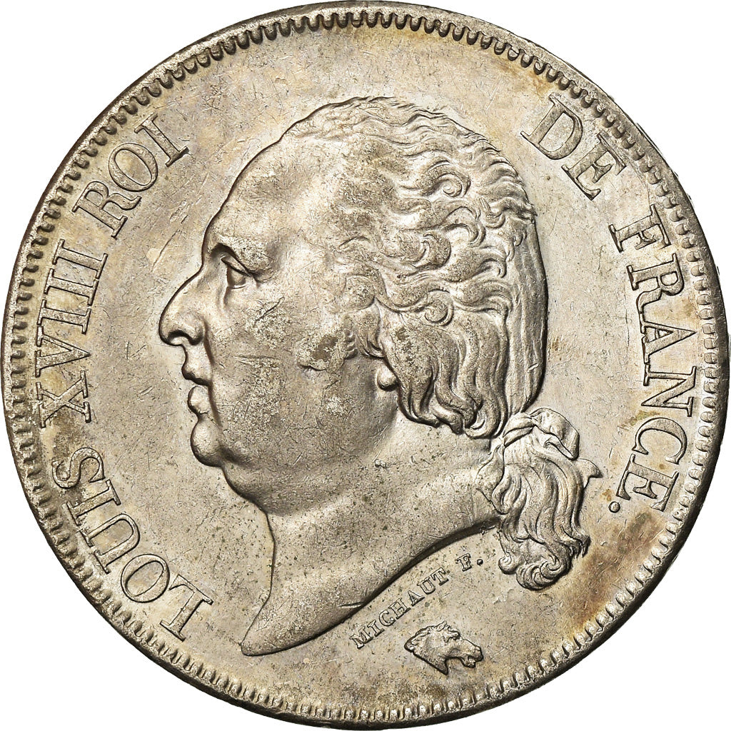 Monnaie, France, Louis XVIII, 5 Francs, 1822, Paris, TTB, Argent