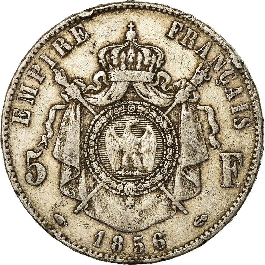 Moeda, França, Napoleon III, Napoléon III, 5 Francs, 1856, Paris, VF(30-35)