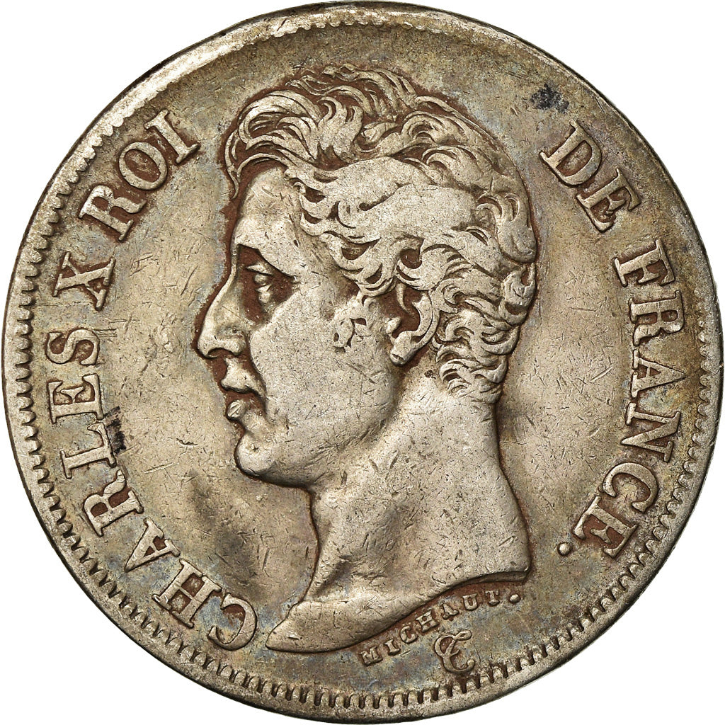 Coin, France, Charles X, 5 Francs, 1826, Paris, VF(30-35), Silver, KM:720.1