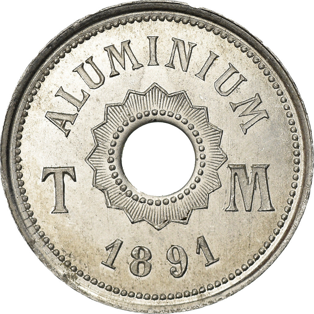 Coin, France, Essai TM 4, 1891, MS(63), Aluminum, Mazard:2322