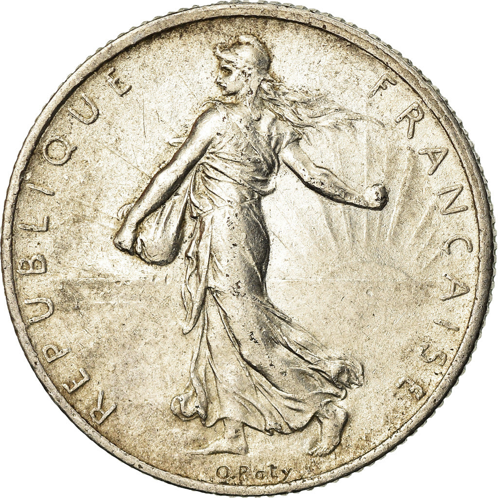 Coin, France, Semeuse, 2 Francs, 1914, Castelsarrasin, AU(55-58), Silver