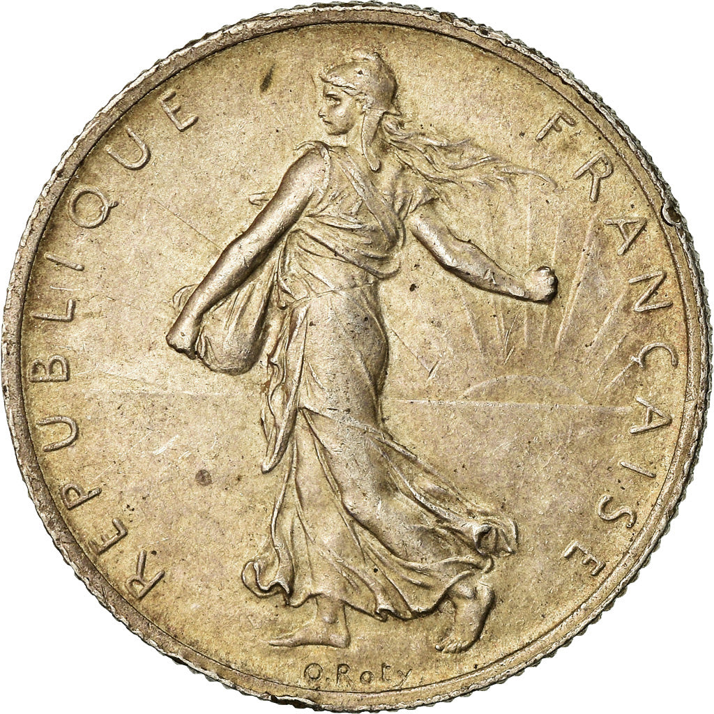 Coin, France, Semeuse, 2 Francs, 1914, Castelsarrasin, AU(55-58), Silver