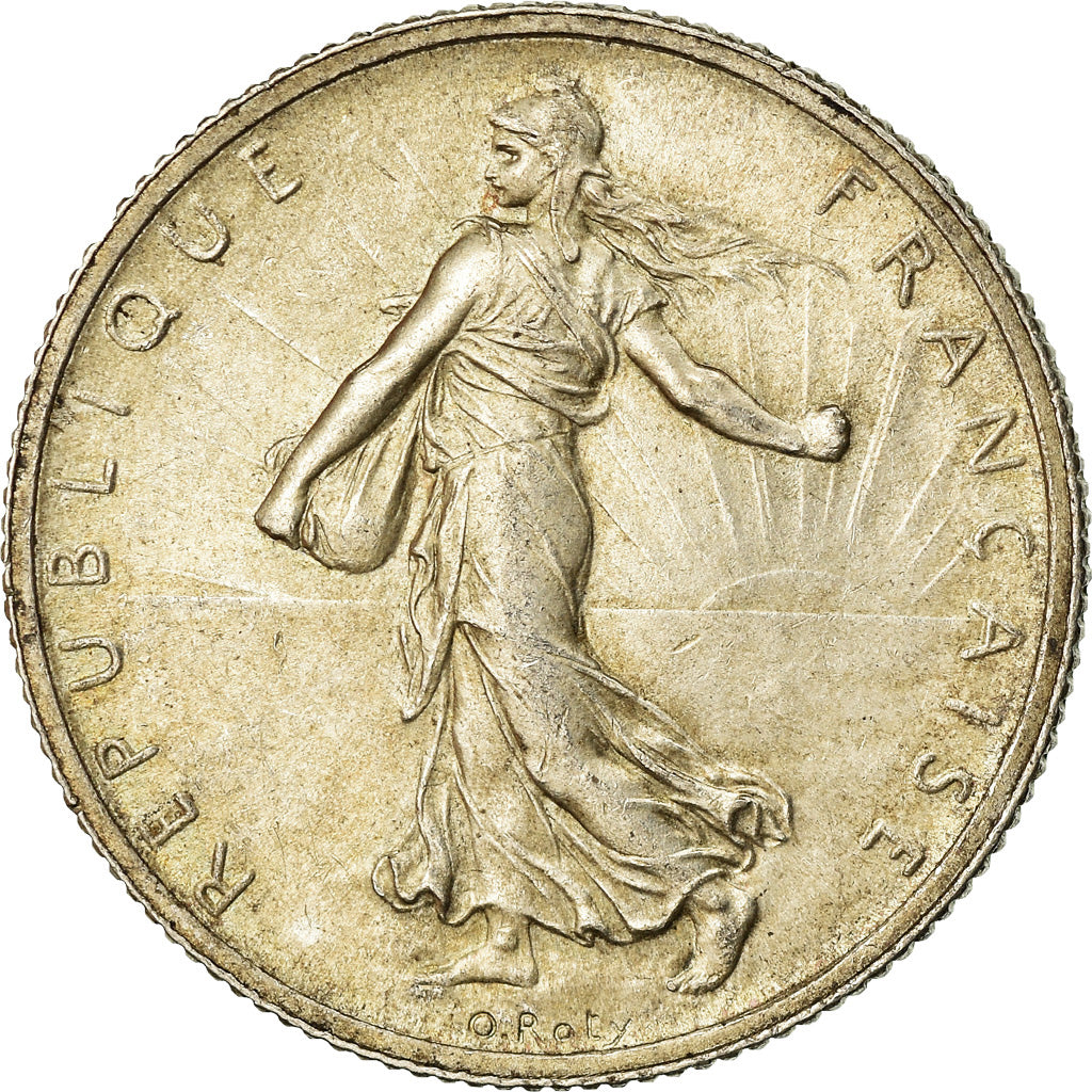 Coin, France, Semeuse, 2 Francs, 1914, Castelsarrasin, MS(60-62), Silver