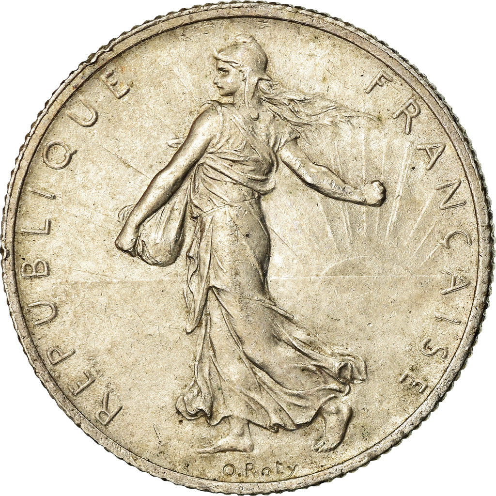 Coin, France, Semeuse, 2 Francs, 1914, Castelsarrasin, MS(60-62), Silver