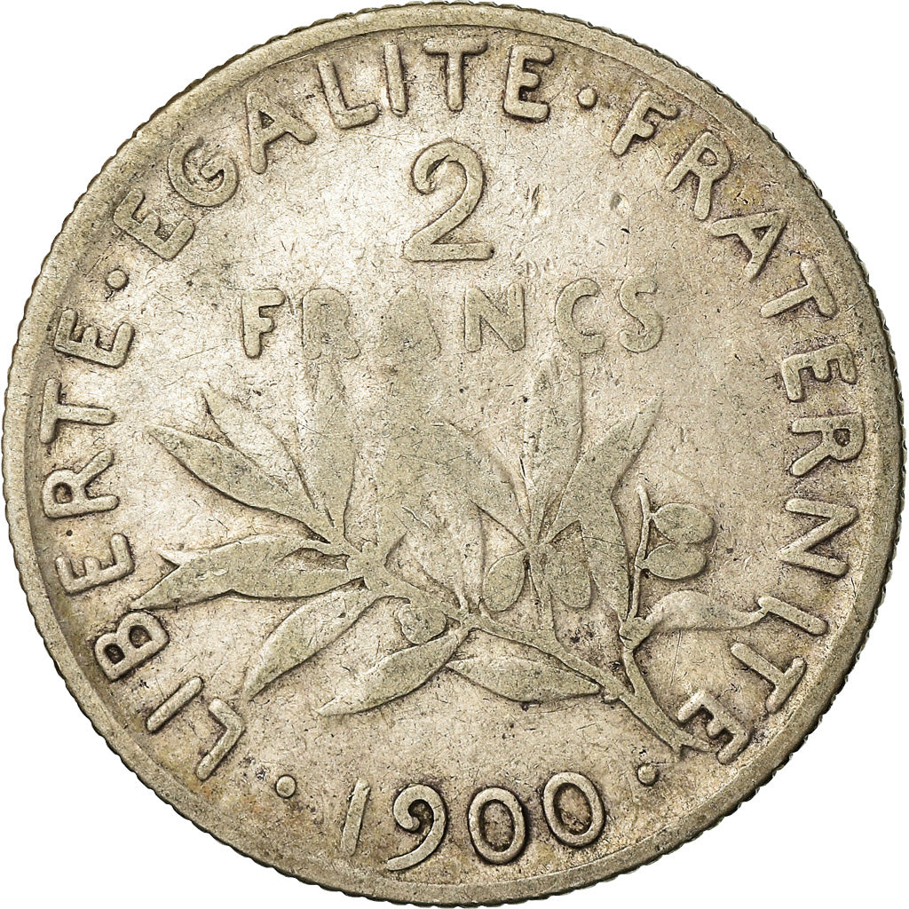 Coin, France, Semeuse, 2 Francs, 1900, Paris, VF(20-25), Silver, KM:845.1