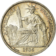 Monnaie, FRENCH INDO-CHINA, 50 Cents, 1936, Paris, SUP+, Argent, KM:4a.2