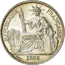 Coin, FRENCH INDO-CHINA, 50 Cents, 1936, Paris, MS(60-62), Silver, KM:4a.2