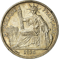 Moneta, INDOCINA FRANCESE, 50 Cents, 1936, Paris, SPL, Argento, KM:4a.2