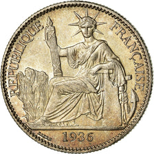 Coin, FRENCH INDO-CHINA, 50 Cents, 1936, Paris, MS(60-62), Silver, KM:4a.2