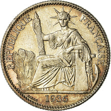 Monnaie, FRENCH INDO-CHINA, 50 Cents, 1936, Paris, SUP+, Argent, KM:4a.2