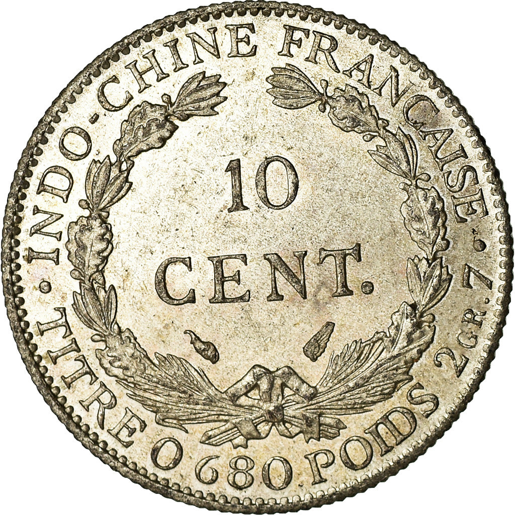 Münze, FRENCH INDO-CHINA, 10 Cents, 1937, Paris, VZ, Silber, KM:16.2