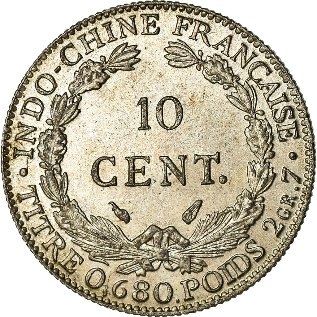 Coin, FRENCH INDO-CHINA, 10 Cents, 1937, Paris, AU(55-58), Silver, KM:16.2