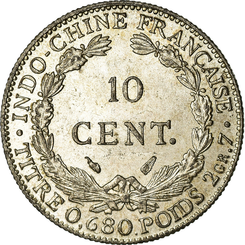 Coin, FRENCH INDO-CHINA, 10 Cents, 1937, Paris, AU(55-58), Silver, KM:16.2
