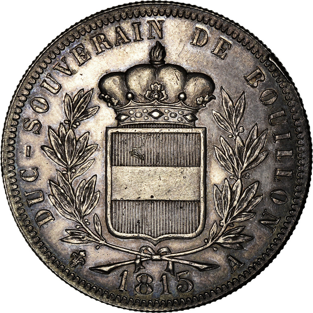 Coin, France, BOUILLON, Phillippe d' Auvergne, Ecu, 1815, Paris, MS(60-62)