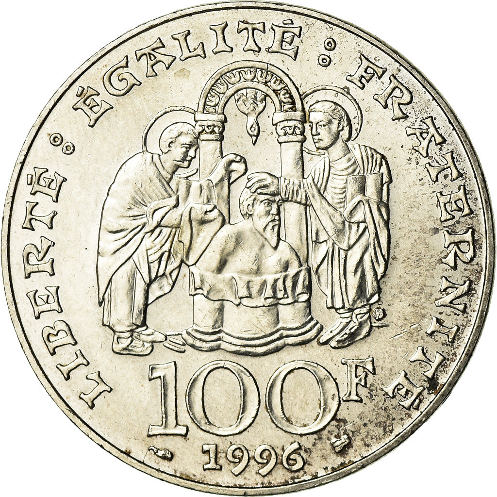 Monnaie, France, Clovis, 100 Francs, 1996, SUP, Argent, Gadoury:953, KM:1180