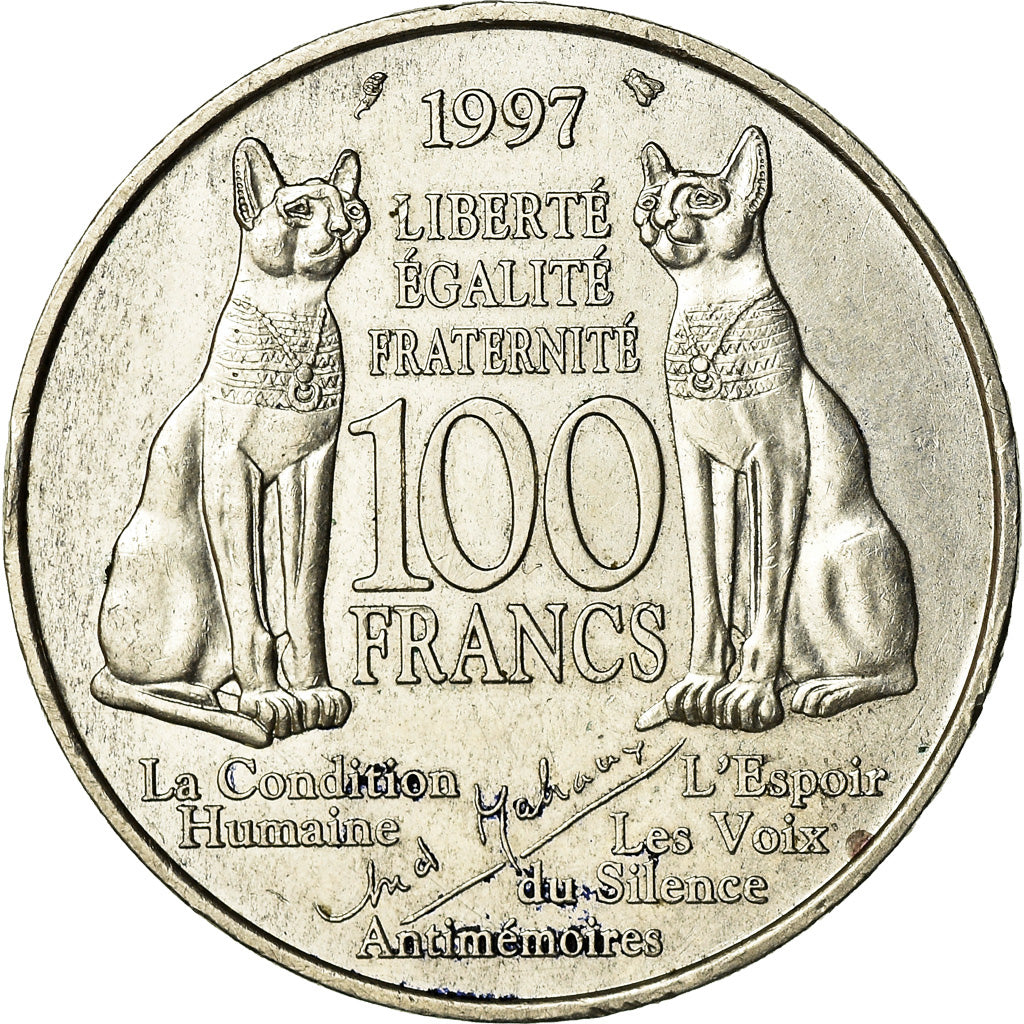 Coin, France, André Malraux, 100 Francs, 1997, AU(55-58), Silver, KM:1188