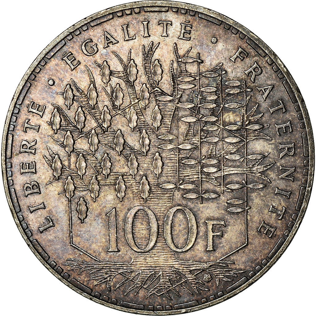 Coin, France, Panthéon, 100 Francs, 1985, Paris, AU(55-58), Silver, KM:951.1